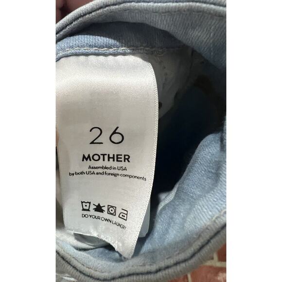 Mother Looker Ankle Fray Jeans Sweet Talk Me Light Wash Size 26 - Picture 10 of 12